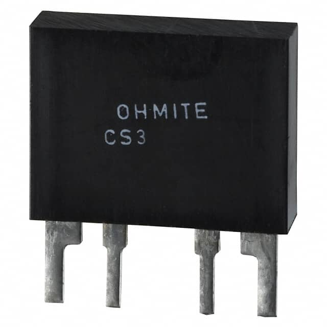 Ohmite CS3FR020E - RES 20M OHM 1% 3W 4SIP